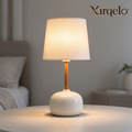 𝑿𝒊𝒓𝒒𝒆𝒍𝒐™ Linen Shade Table Lamp with Ceramic Base