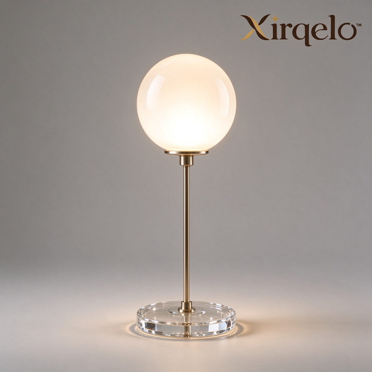 𝑿𝒊𝒓𝒒𝒆𝒍𝒐™ Frosted Globe Table Lamp with Clear Base
