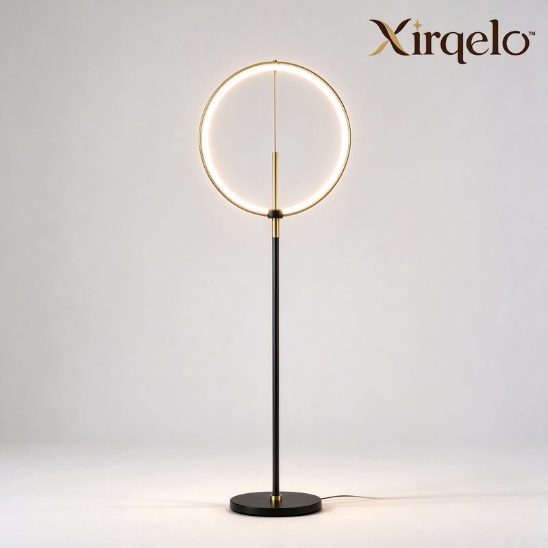 𝑿𝒊𝒓𝒒𝒆𝒍𝒐™ Modern LED Halo Ring Floor Lamp