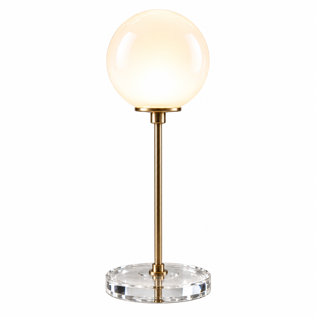 𝑿𝒊𝒓𝒒𝒆𝒍𝒐™ Frosted Globe Table Lamp with Clear Base